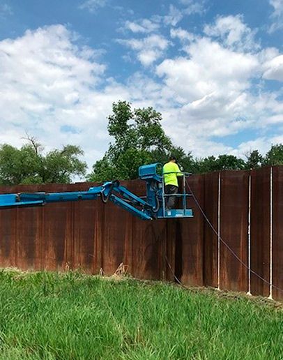 service water cutoff sheet pile